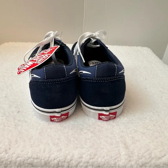 Vans Blue and White Checkered Sneakers - Picture 6 of 11